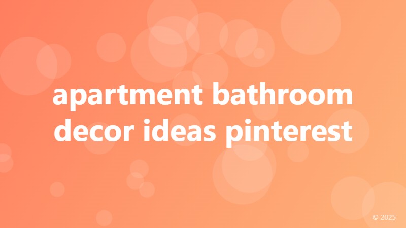 apartment bathroom decor ideas pinterest