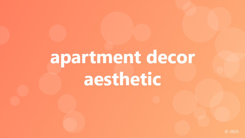 apartment decor aesthetic