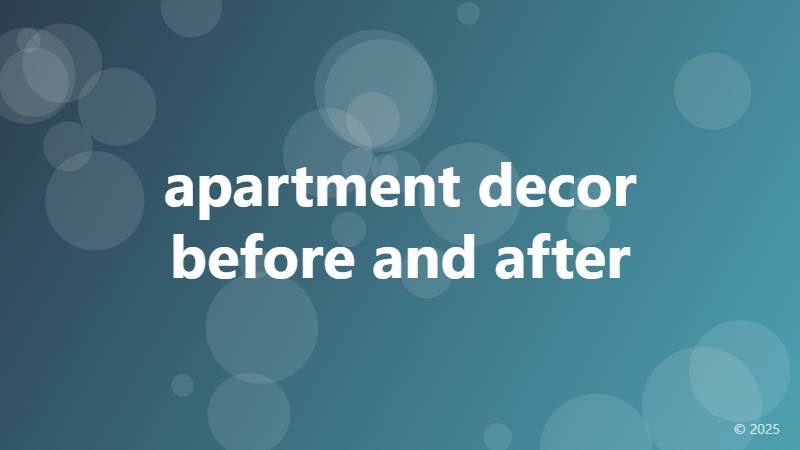 apartment decor before and after