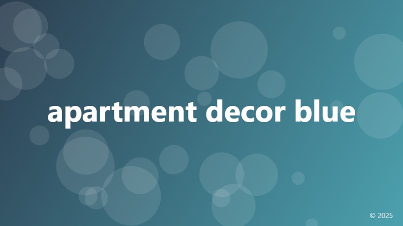 apartment decor blue