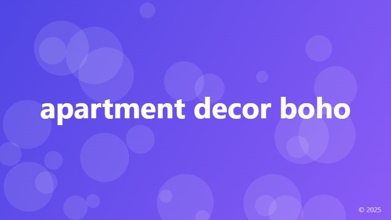 apartment decor boho