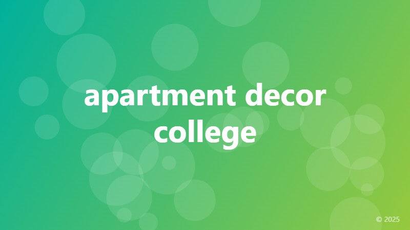 apartment decor college