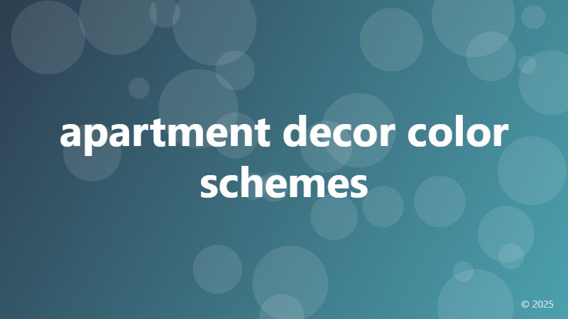 apartment decor color schemes