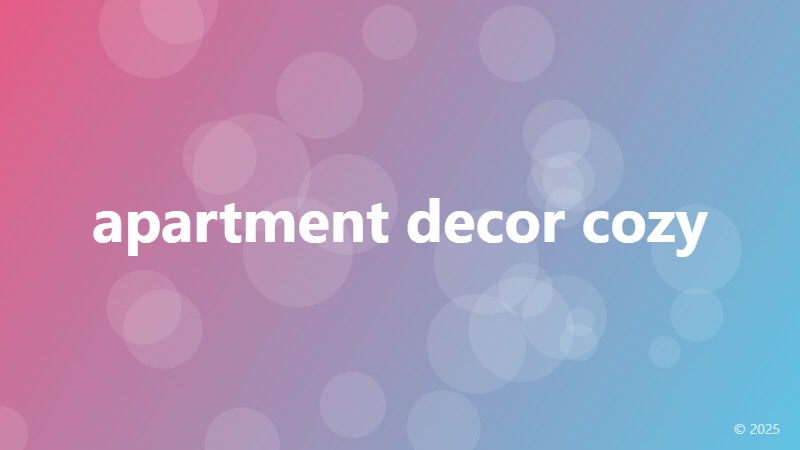 apartment decor cozy