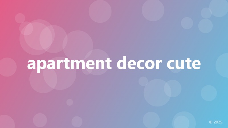 apartment decor cute