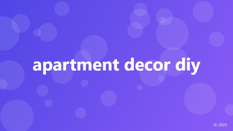 apartment decor diy