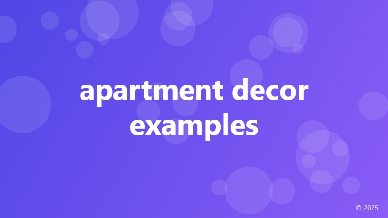 apartment decor examples