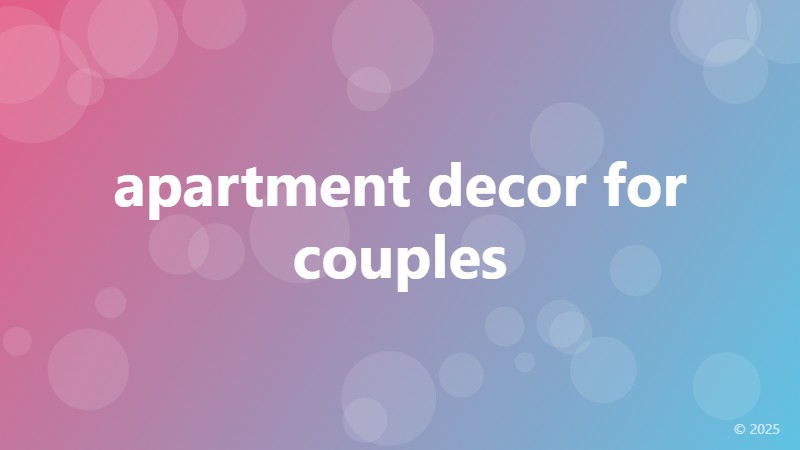 apartment decor for couples