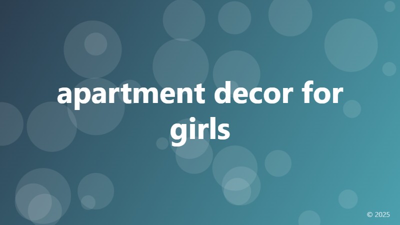 apartment decor for girls