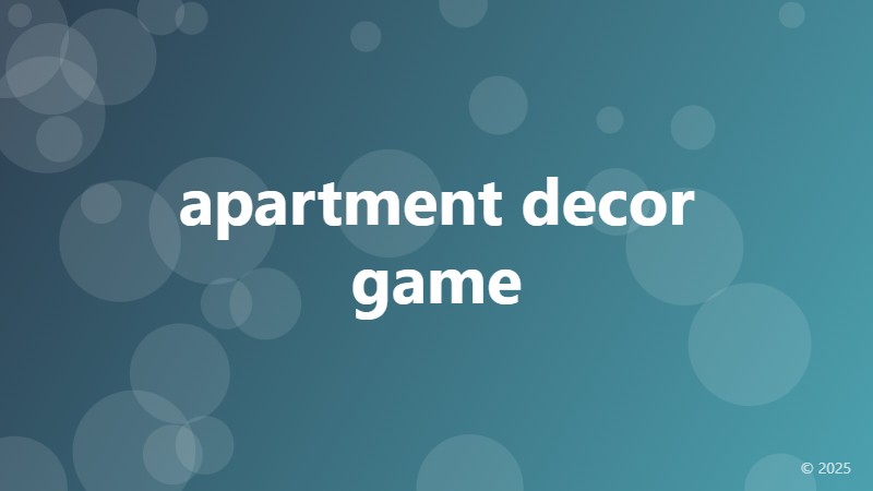 apartment decor game