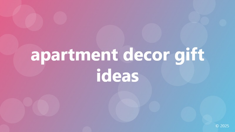 apartment decor gift ideas