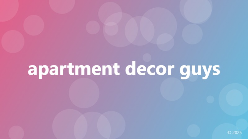 apartment decor guys