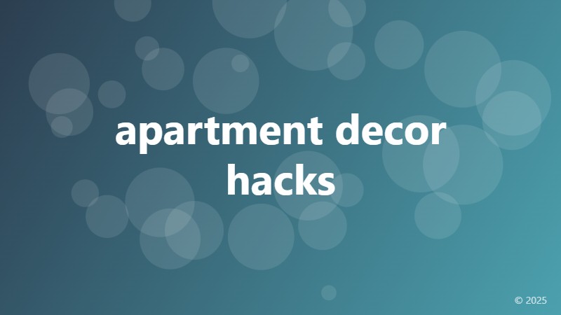 apartment decor hacks