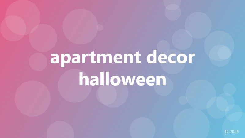 apartment decor halloween