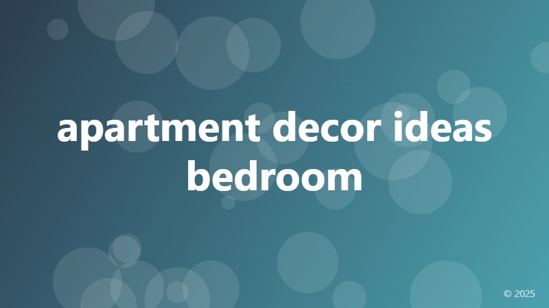 apartment decor ideas bedroom