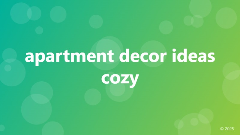 apartment decor ideas cozy