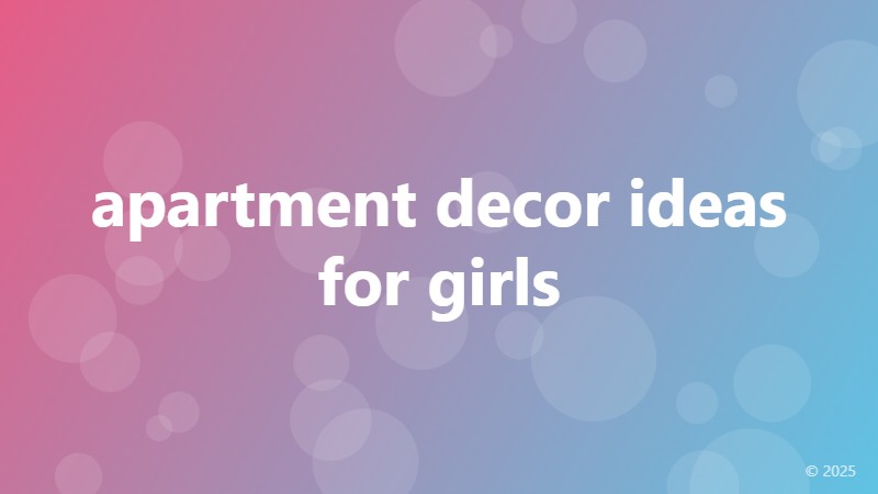 apartment decor ideas for girls