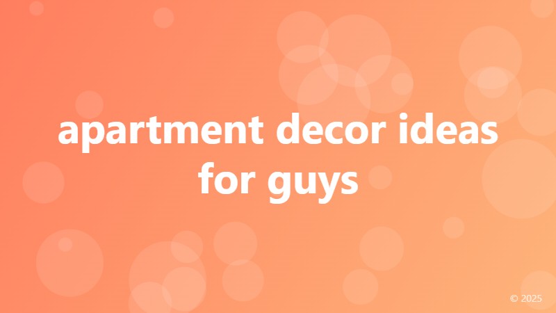 apartment decor ideas for guys