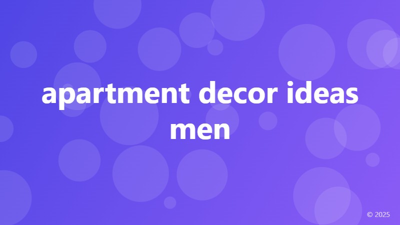 apartment decor ideas men