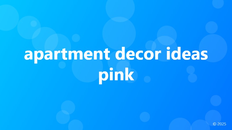 apartment decor ideas pink