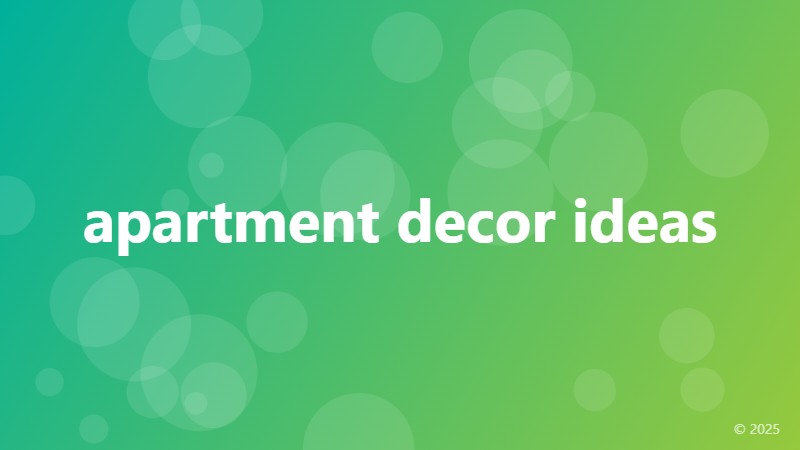 apartment decor ideas