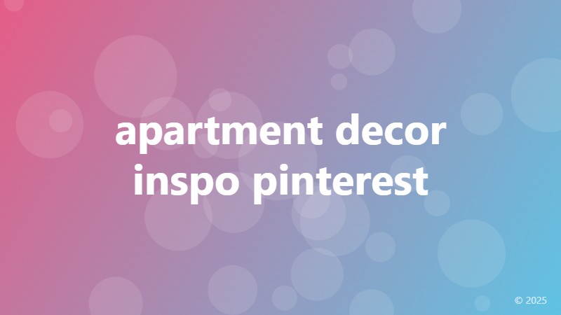 apartment decor inspo pinterest