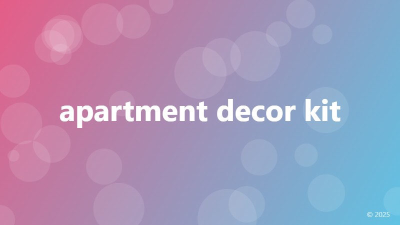 apartment decor kit