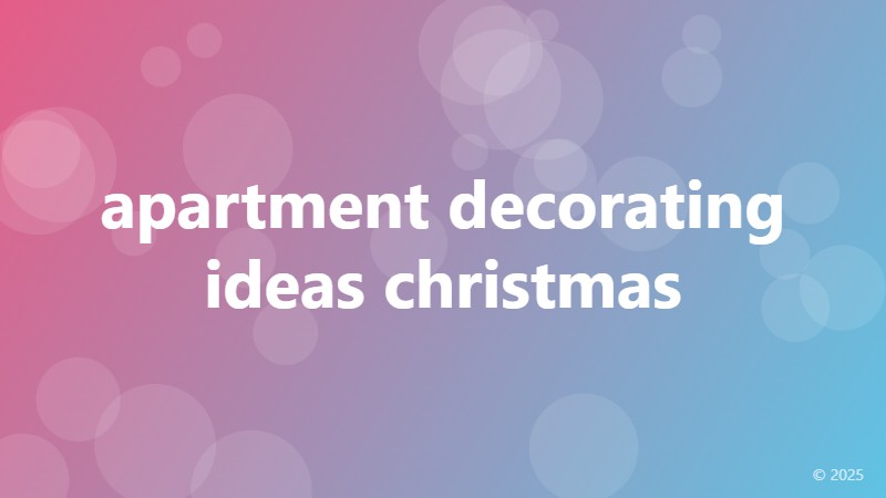 apartment decorating ideas christmas