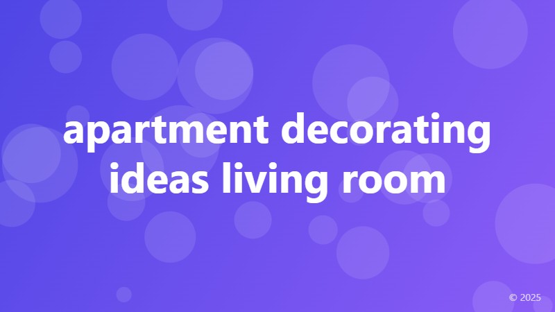 apartment decorating ideas living room