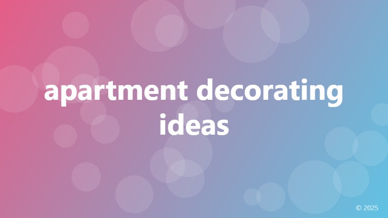 apartment decorating ideas