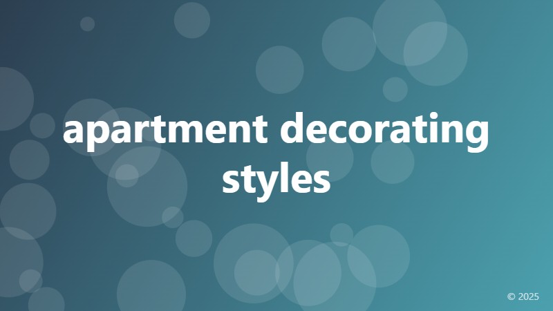 apartment decorating styles