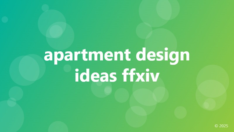 apartment design ideas ffxiv