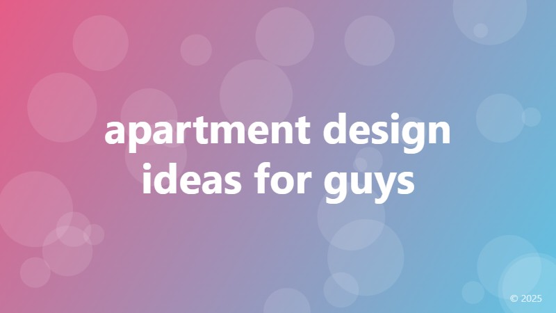 apartment design ideas for guys