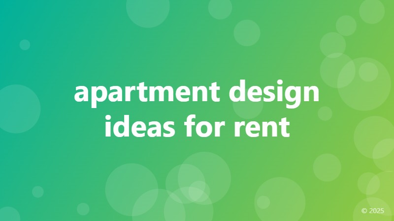 apartment design ideas for rent
