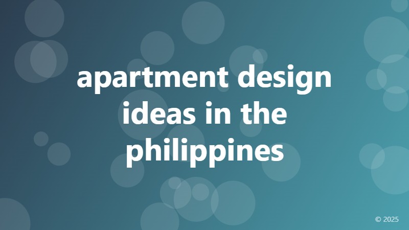 apartment design ideas in the philippines