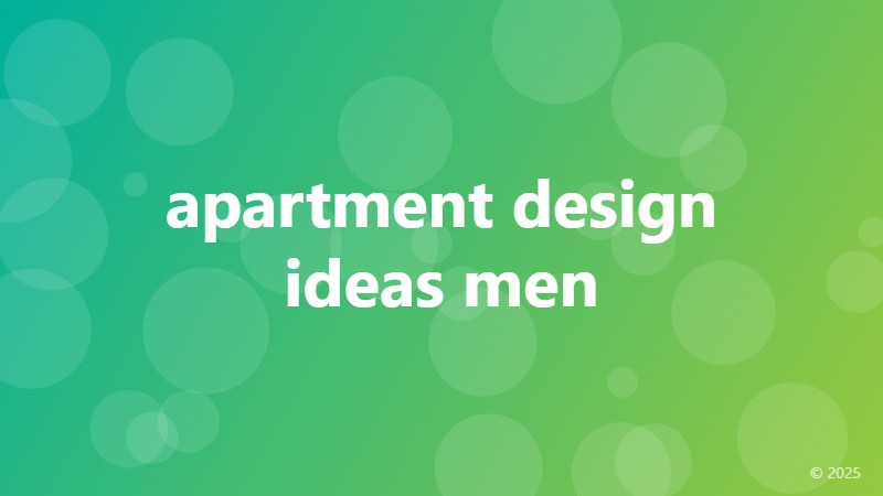 apartment design ideas men
