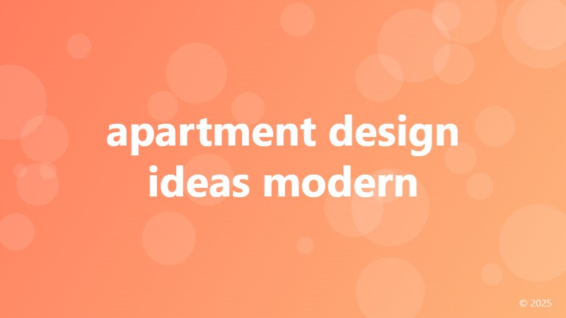 apartment design ideas modern