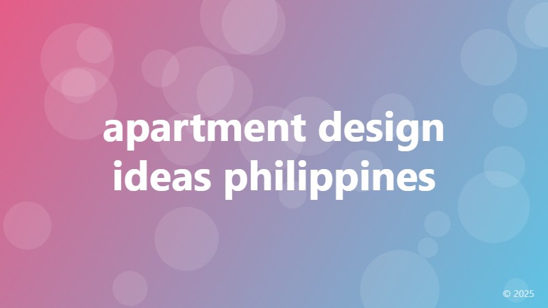 apartment design ideas philippines