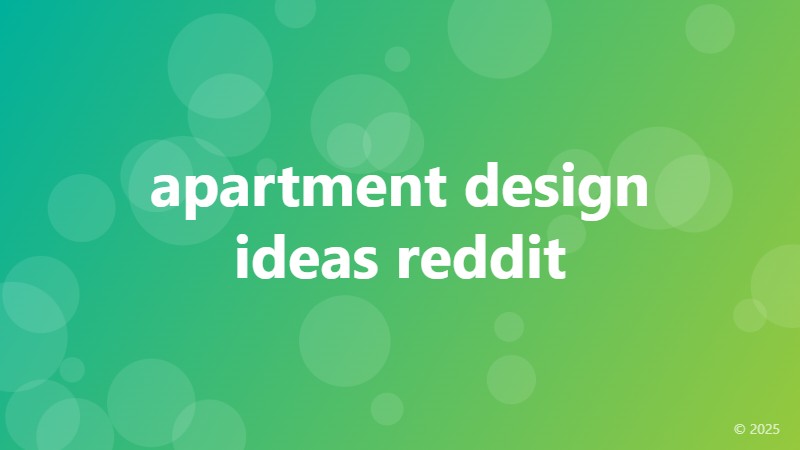 apartment design ideas reddit