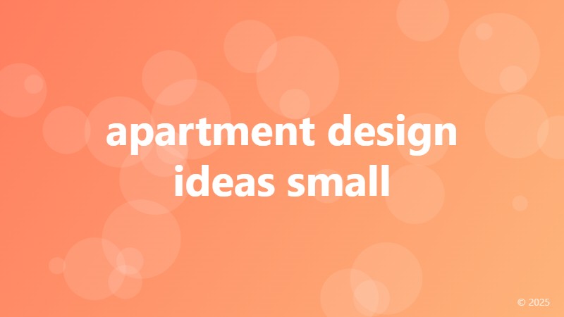apartment design ideas small