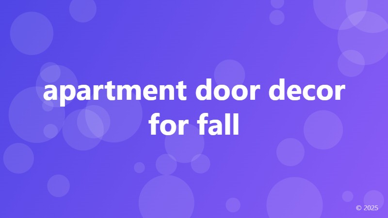 apartment door decor for fall