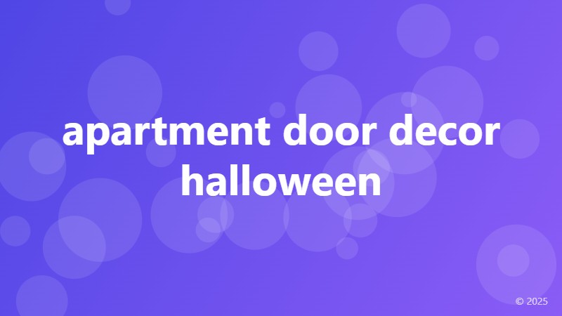 apartment door decor halloween