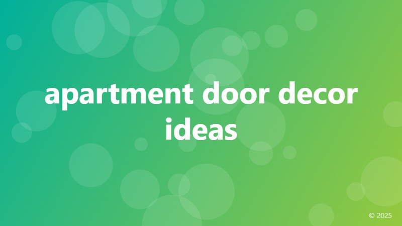 apartment door decor ideas
