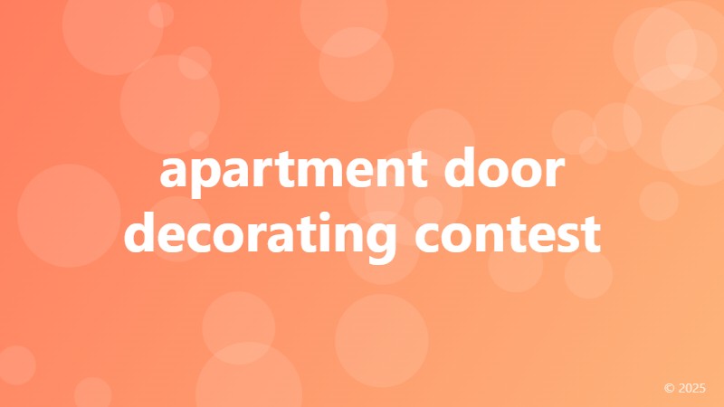 apartment door decorating contest