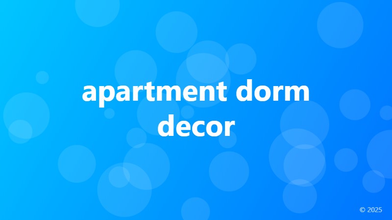 apartment dorm decor