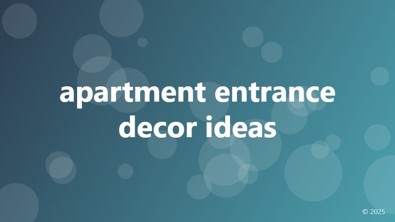 apartment entrance decor ideas