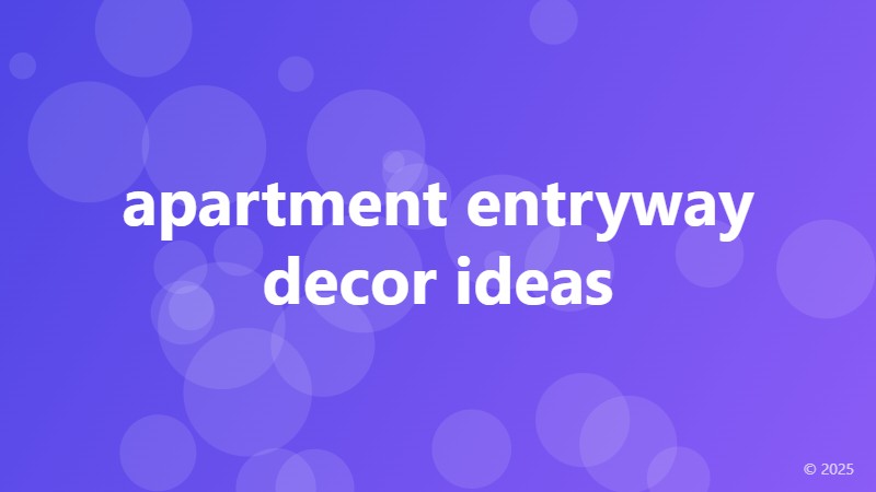 apartment entryway decor ideas