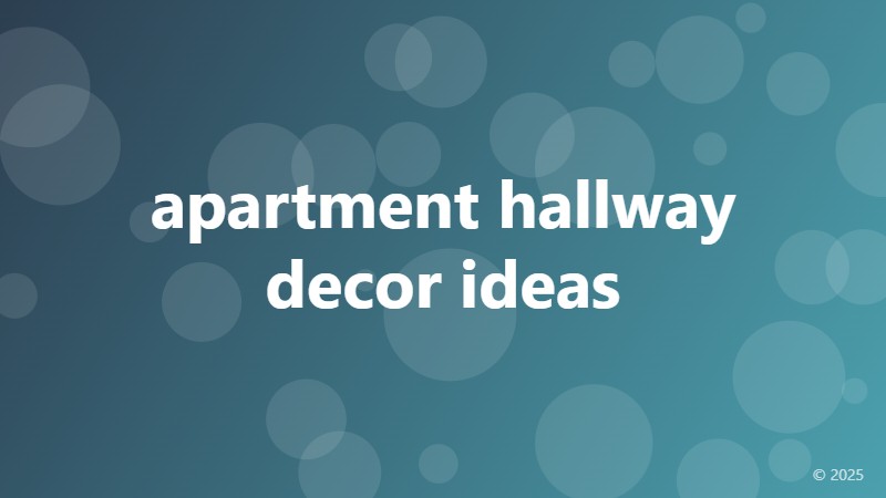 apartment hallway decor ideas