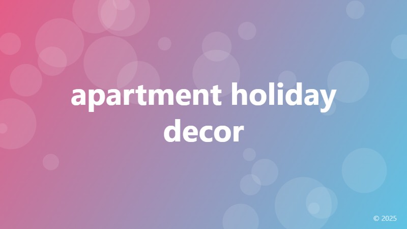 apartment holiday decor