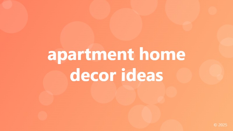 apartment home decor ideas